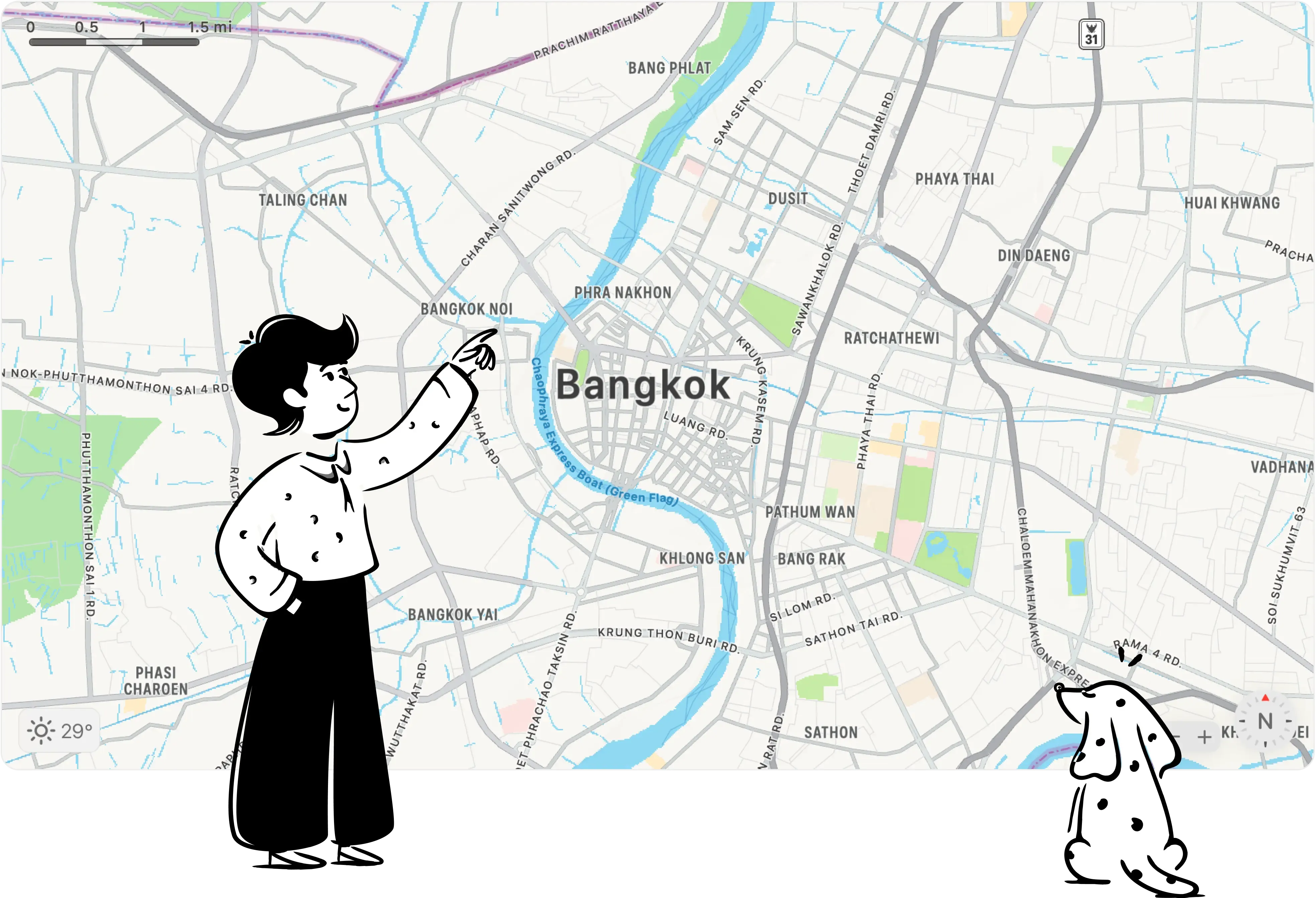 Map of Bangkok City